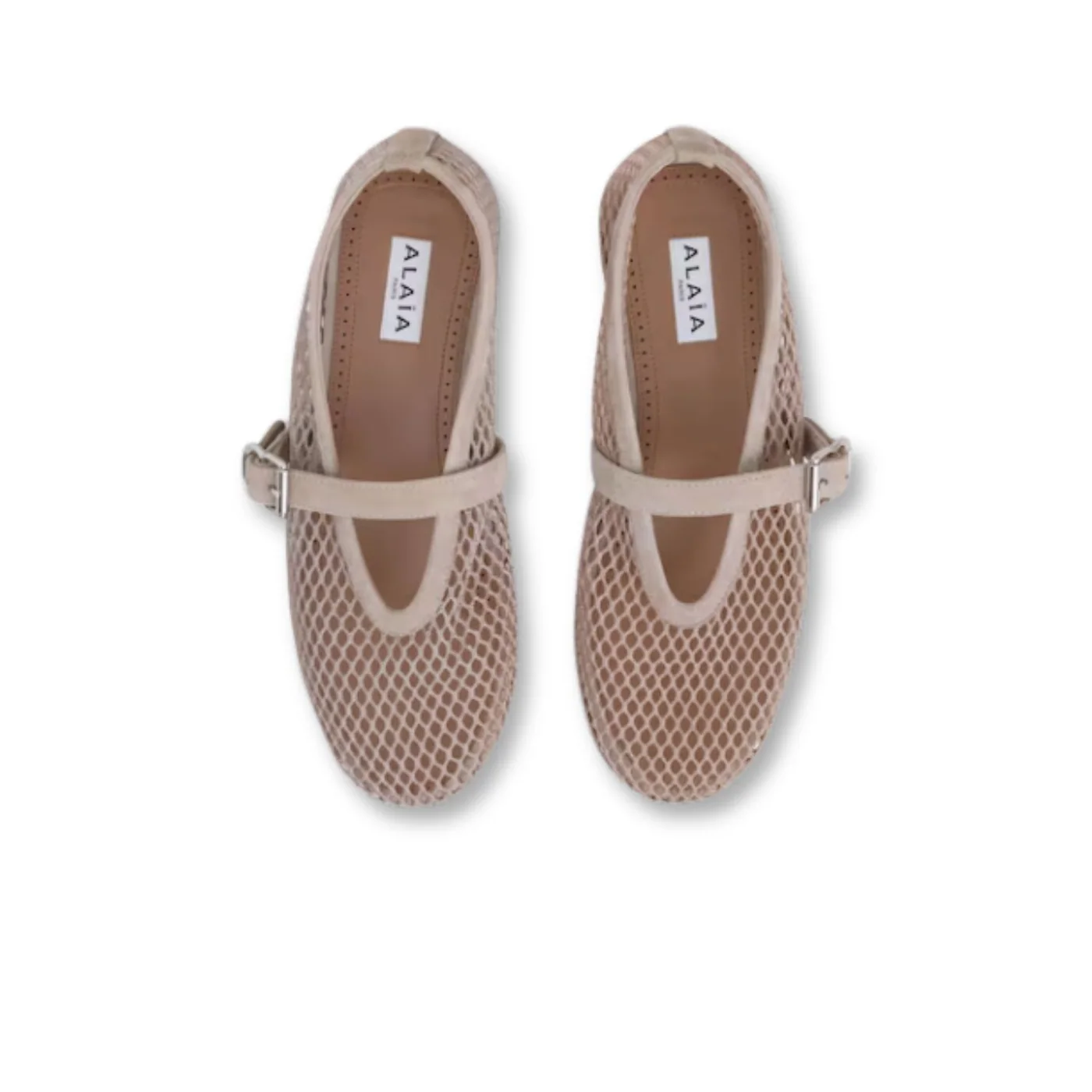 Alaia Ballet Flats In Fishnet Grege - AA3A029TK061 - 824 Alaia Ballet Flats In Fishnet Grege - AA3A029TK061 - 824