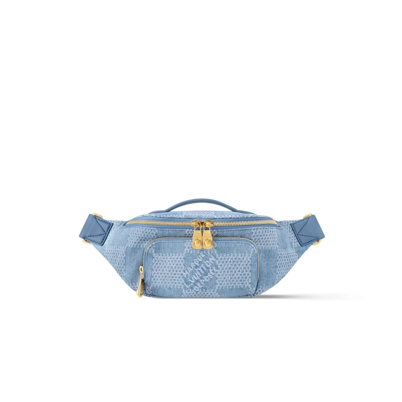 Louis Vuitton Rush Bumbag in Blue Denim Gold Hardware