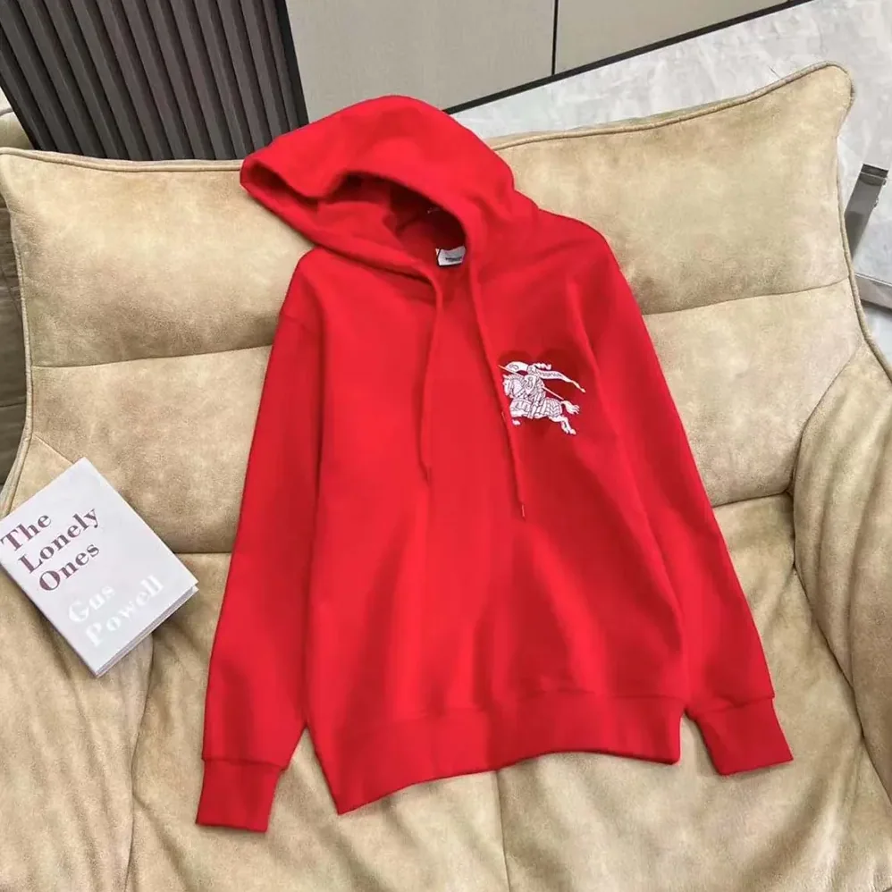Burberry EKD Motif Cotton Sweatshirt for Men in Red