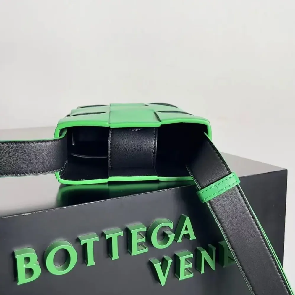 Bottega Veneta Mini Cassette Cross-Body Bag for Unisex in Green