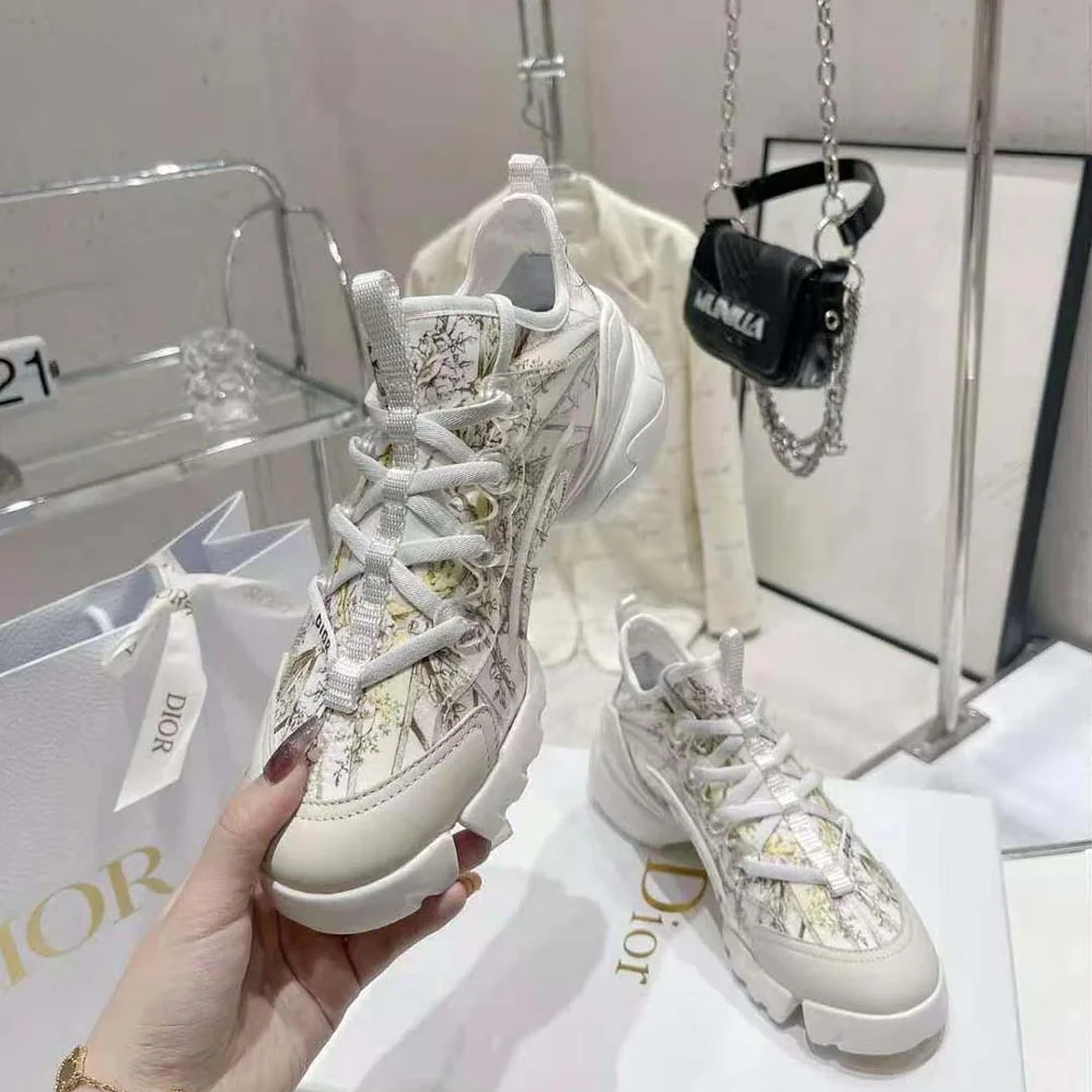 Dior D-Connect Sneaker Multicolor Technical Fabric with Rêve D'Infini Print for Women Dior D-Connect Sneaker Multicolor Technical Fabric with Rêve D'Infini Print for Women