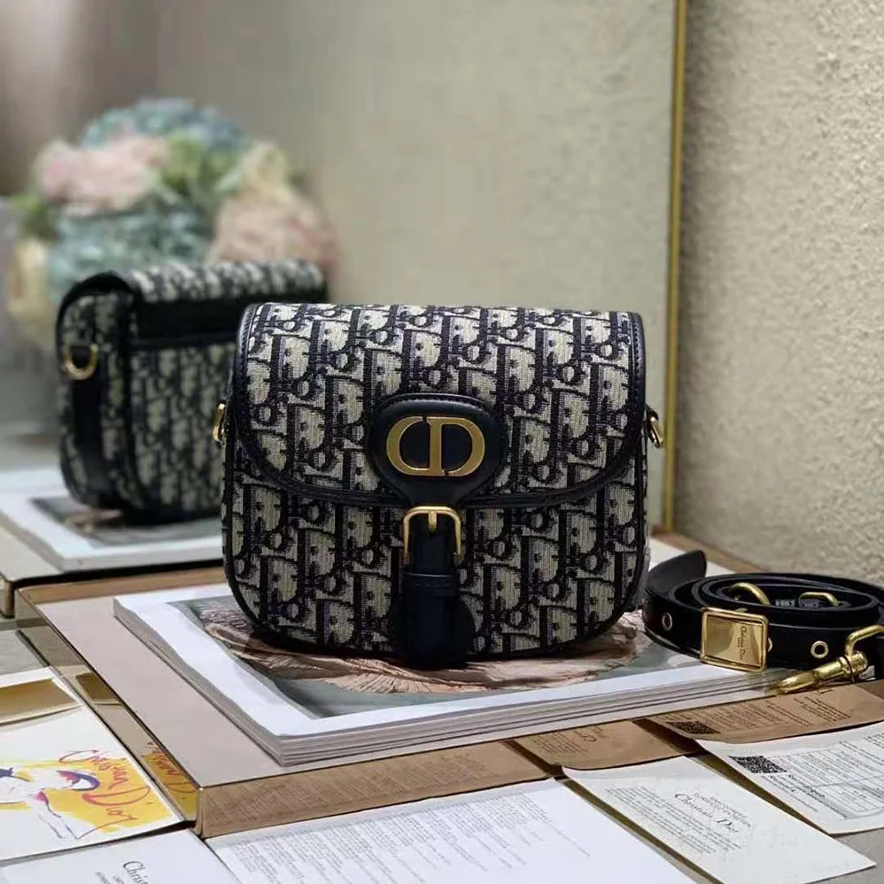 Dior Small Dior Bobby Bag Blue Dior Oblique Jacquard for Women