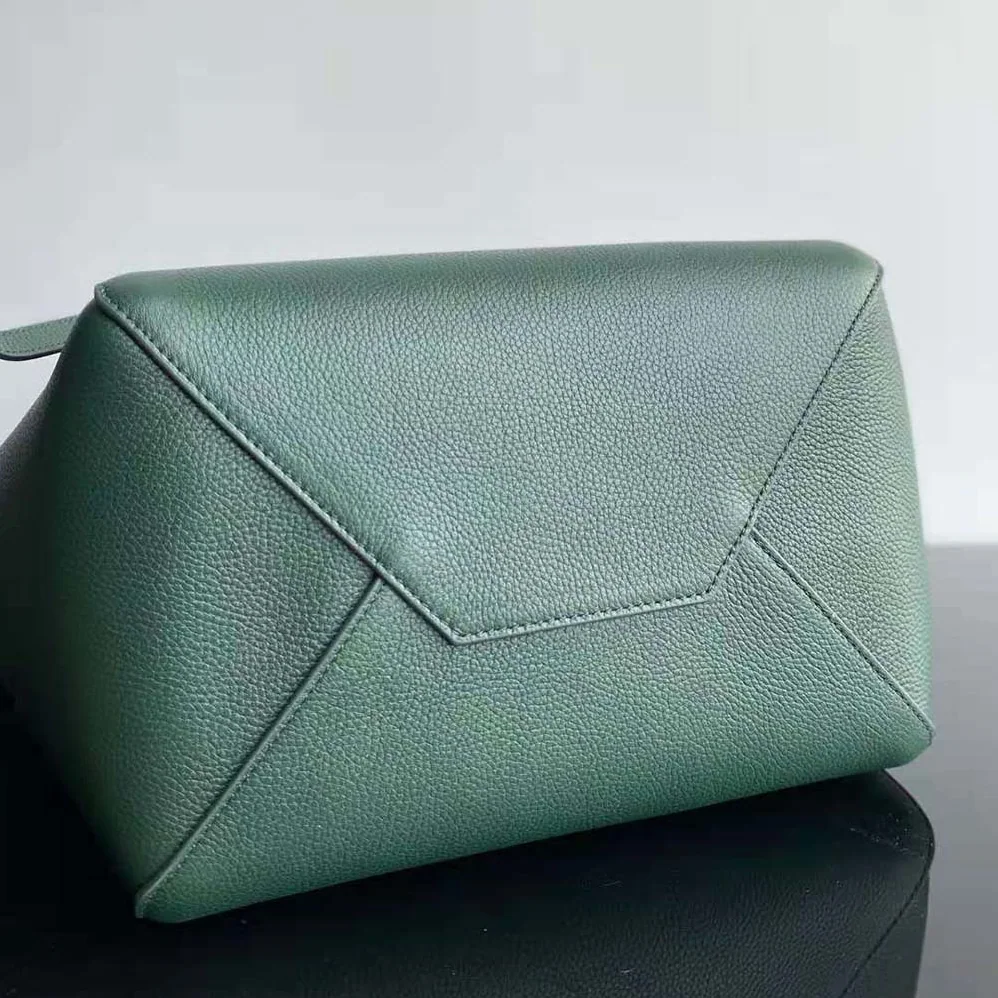 Celine Small Cabas Phantom in Soft Grained Calfskin for Women in Green