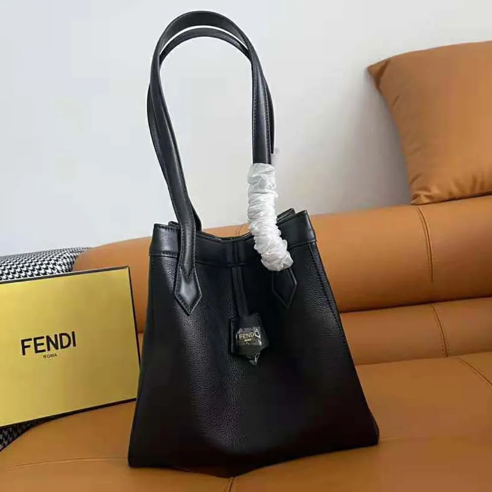 Fendi Origami Medium Black Leather Bag That Can be Transformed for Women Fendi Origami Medium Black Leather Bag That Can be Transformed for Women