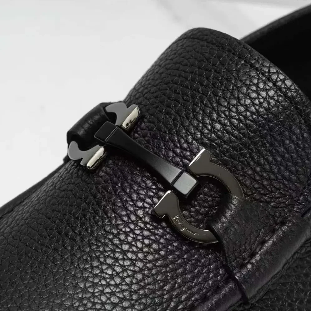 Salvatore Ferragamo Moccasin with Gancini Ornament for Men Salvatore Ferragamo Moccasin with Gancini Ornament for Men