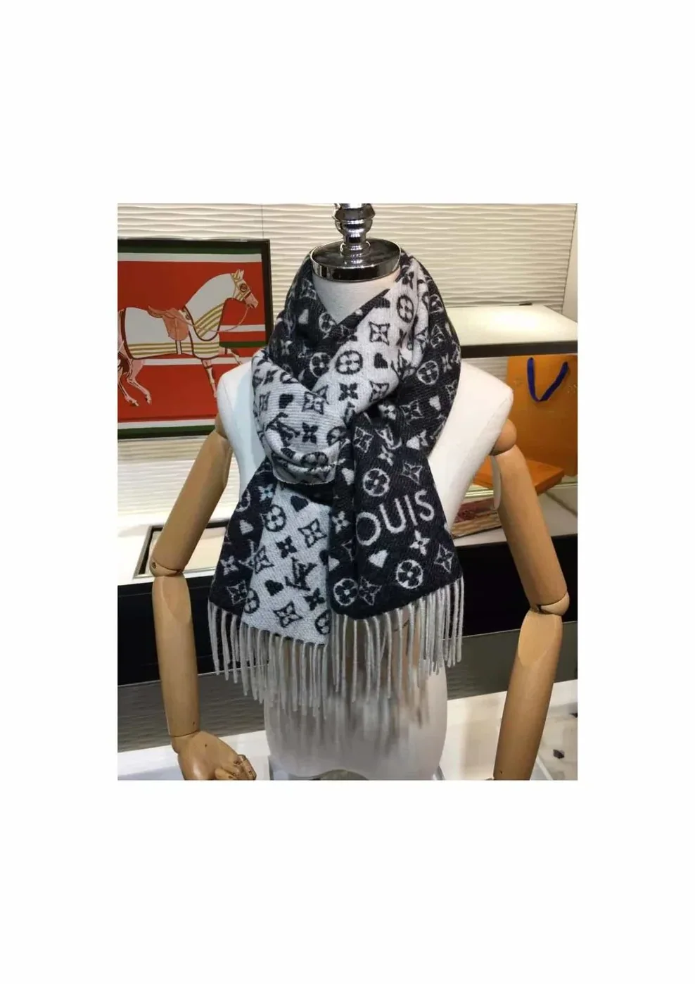 Louis Vuitton Game On Scarf Black Louis Vuitton Game On Scarf Black