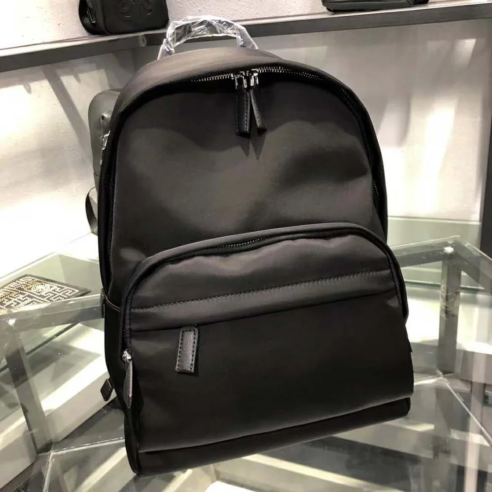 Prada Nylon and Saffiano Leather Backpack for Men in Black Prada Nylon and Saffiano Leather Backpack for Men in Black