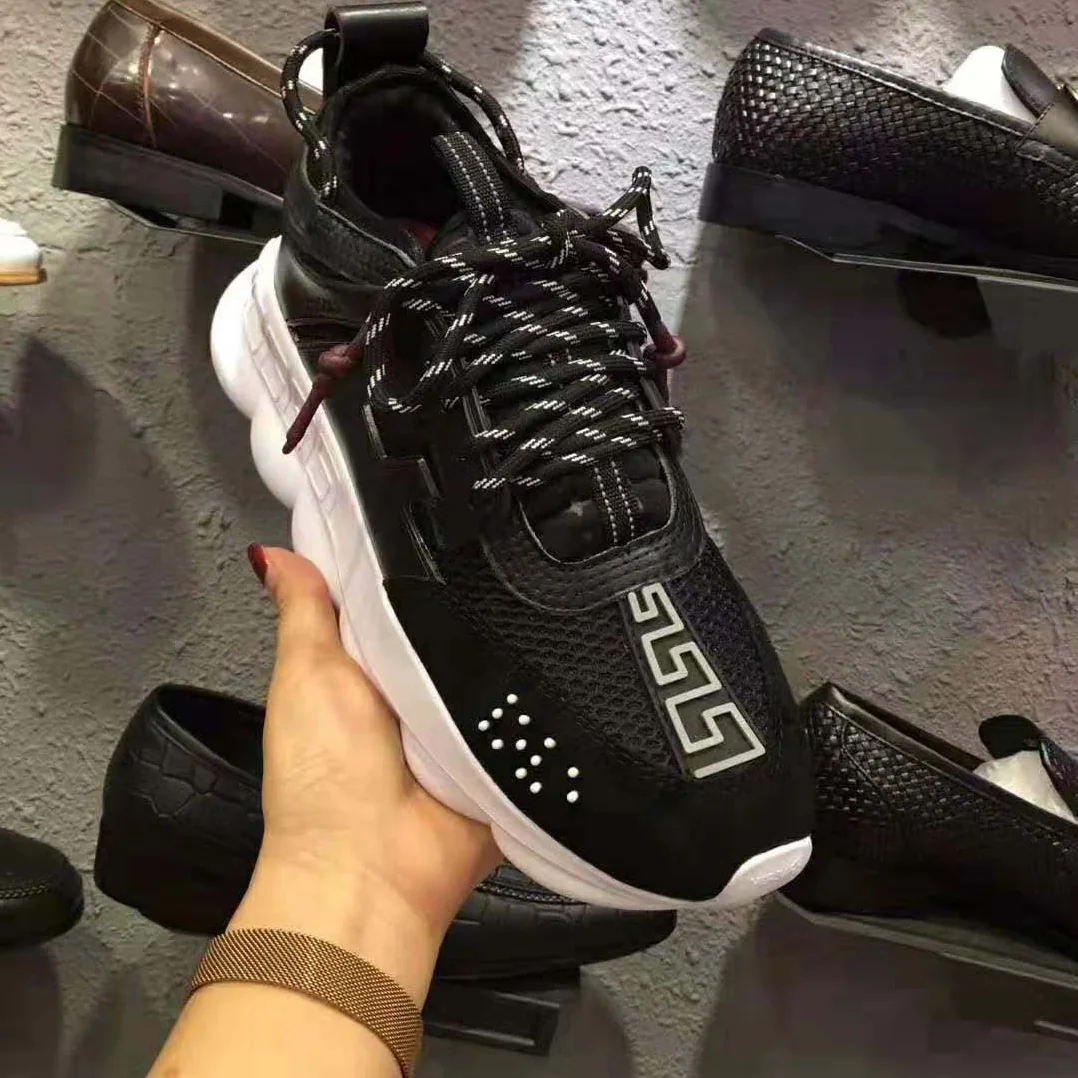 Versace Chain Reaction Sneakers for Men in Black