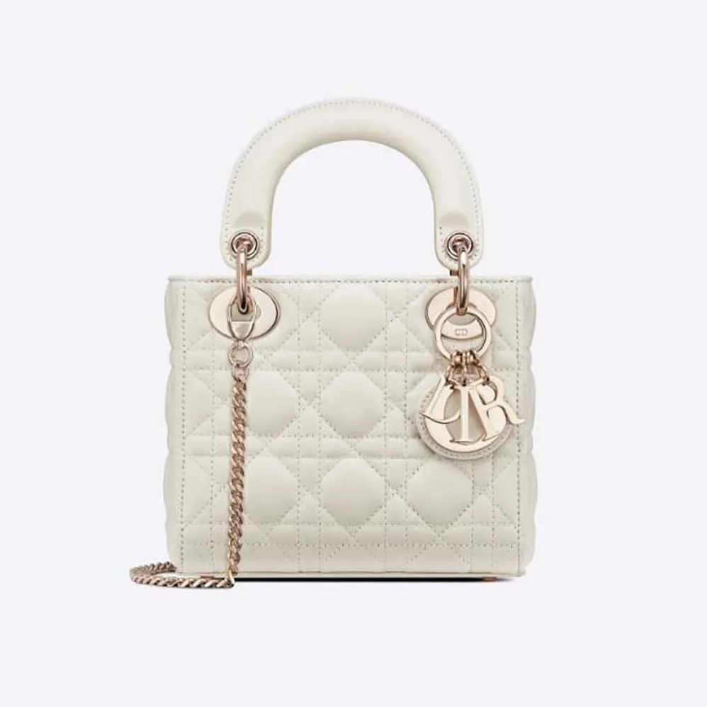 Dior Mini Lady Dior Bag Latte Cannage Lambskin for Women Dior Mini Lady Dior Bag Latte Cannage Lambskin for Women