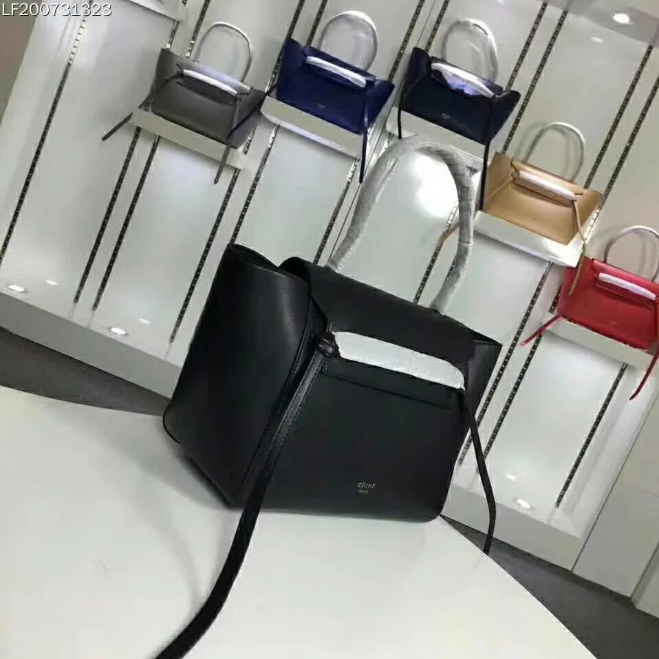 Celine Small Belt Bag in Smooth Calfskin Leather in Black