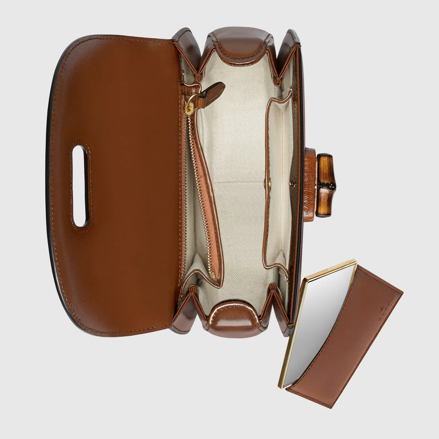 Gucci Bamboo 1947 Small Top Handle Bag in Brown Gold Hardware