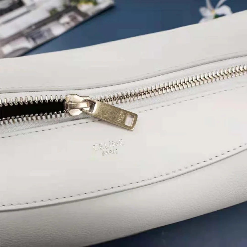 Celine Medium Romy in Supple Calfskin for Women in White