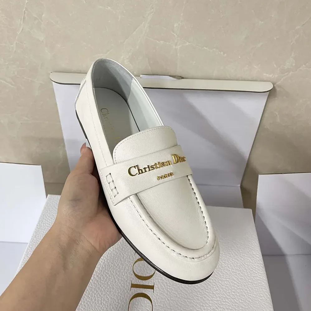 Dior Boy Loafer White Supple Calfskin for Women Dior Boy Loafer White Supple Calfskin for Women