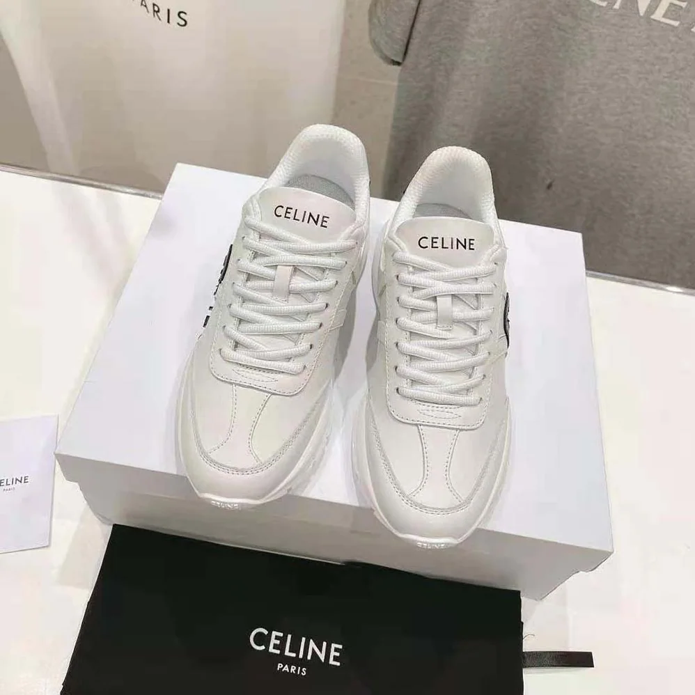 Celine Runner Cr-02 Low Lace-up Sneaker in Calfskin for Unisex in Black