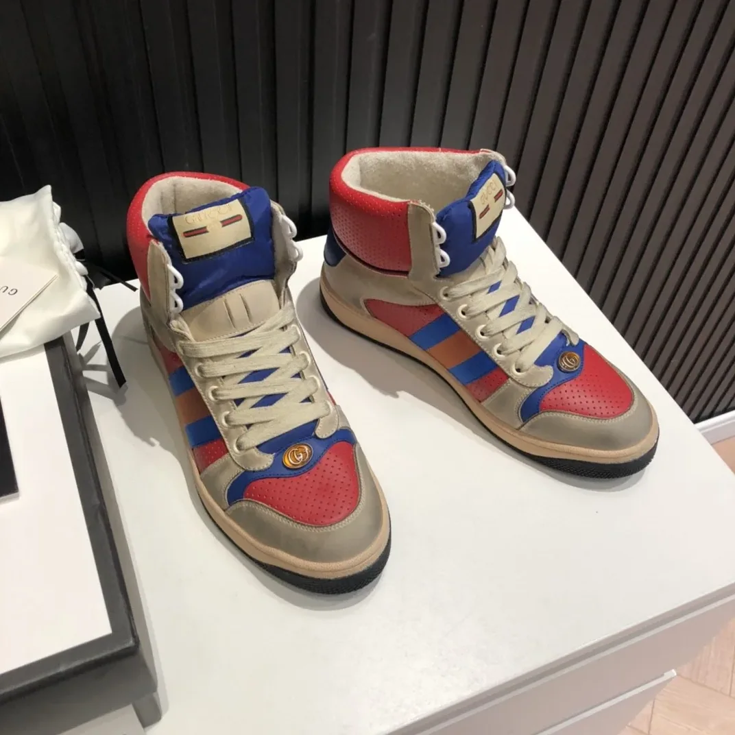 Gucci Screener High for Men in Top White Red Blue