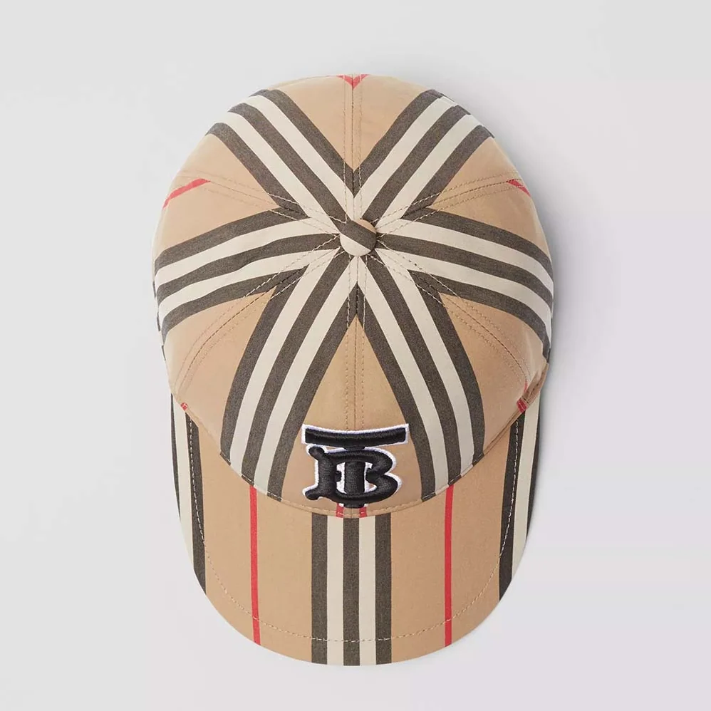 Burberry Icon Stripe Baseball Cap for Unisex in Brown Burberry Icon Stripe Baseball Cap for Unisex in Brown