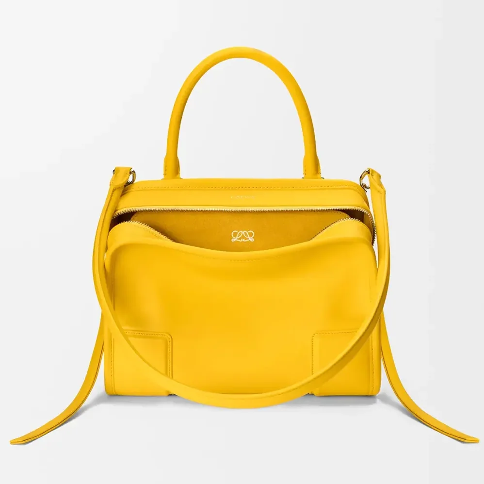 Loewe Large Amazona 180 Bag in Soft Calfskin for Women in Yellow