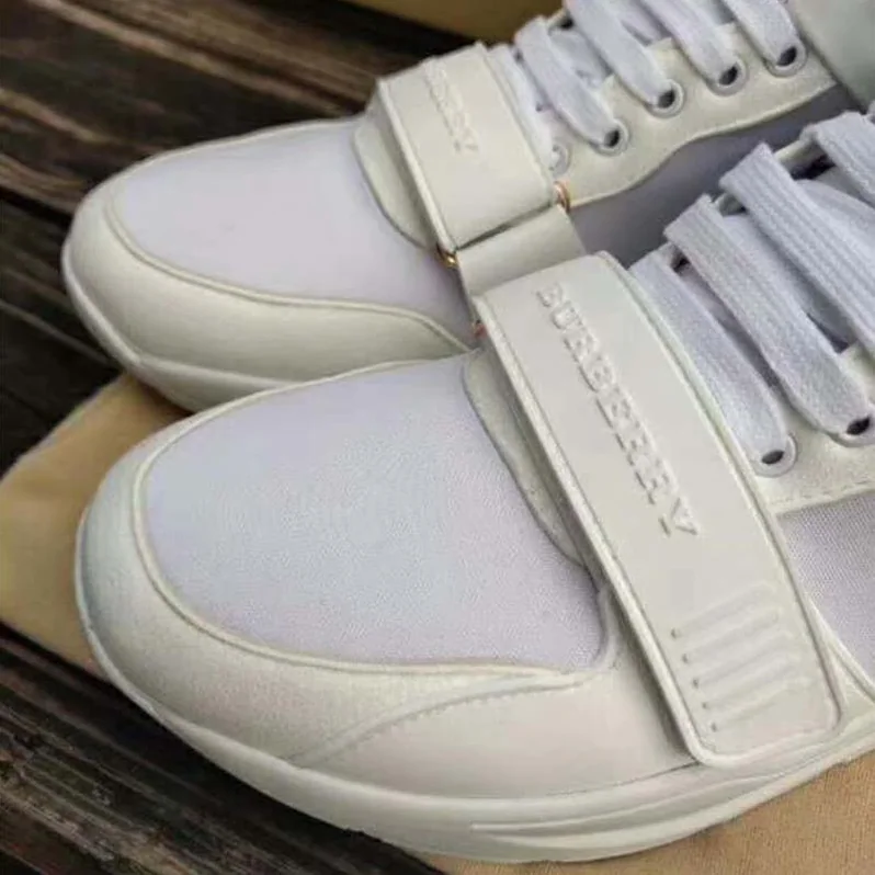 Burberry Shoes Suede and Neoprene High-top Sneakers for Women in White Burberry Shoes Suede and Neoprene High-top Sneakers for Women in White