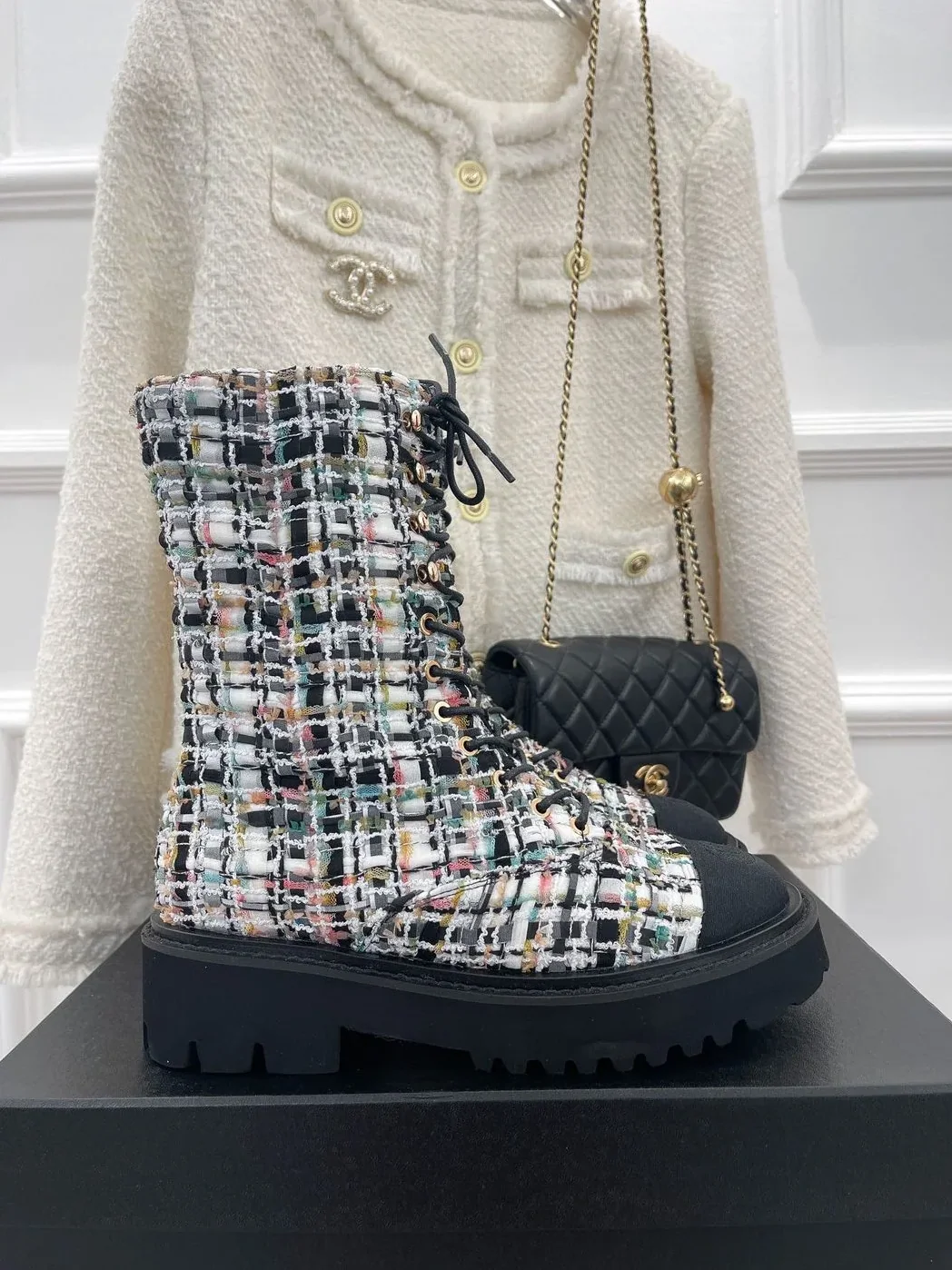 Chanel Martin Shoes With Laces Black /