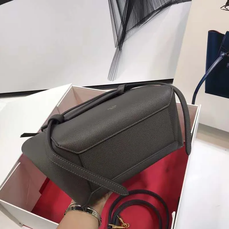 Celine Nano Belt Bag in Grained Calfskin for Women in Silver Celine Nano Belt Bag in Grained Calfskin for Women in Silver