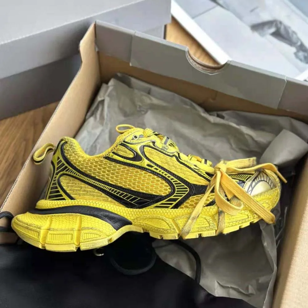 Balenciaga 3XL Sneaker in Yellow and Black Mesh and Polyurethane for Unisex
