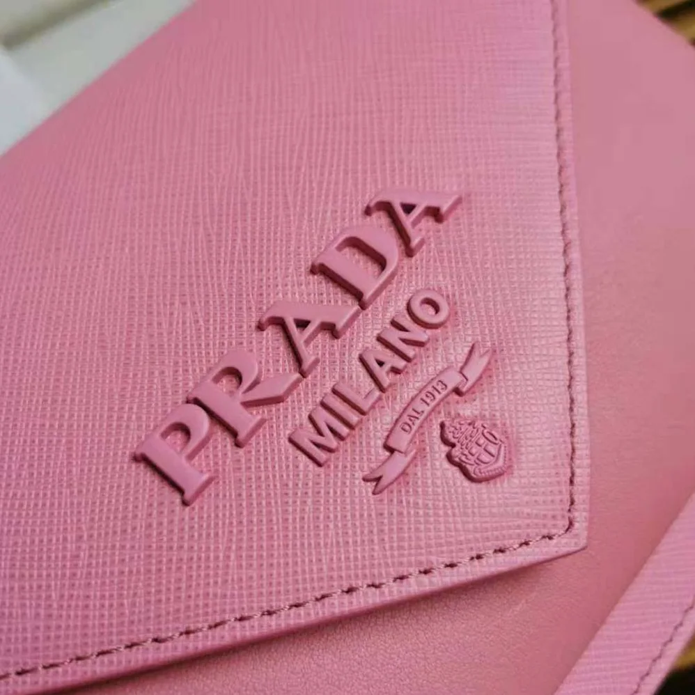 Prada Ladies Saffiano Leather Mini Bag in Pink