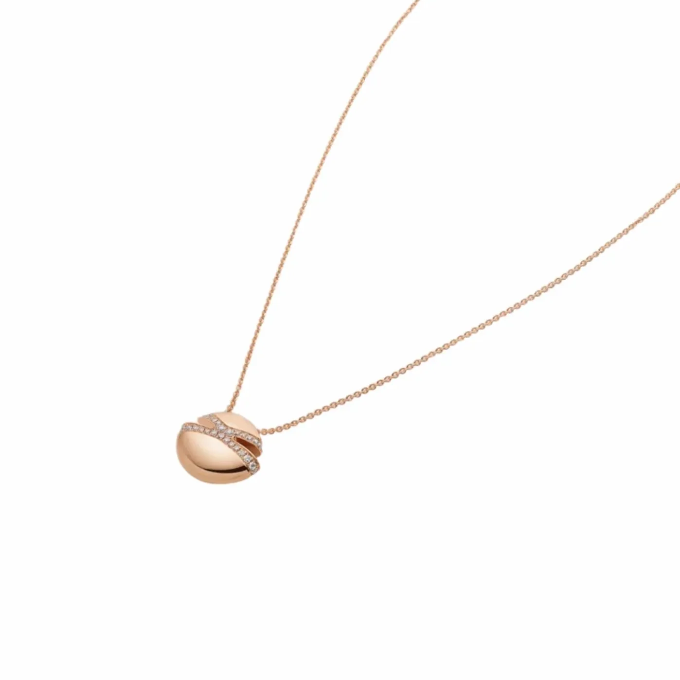 Bvlgari Cabochon Necklace Rose Gold