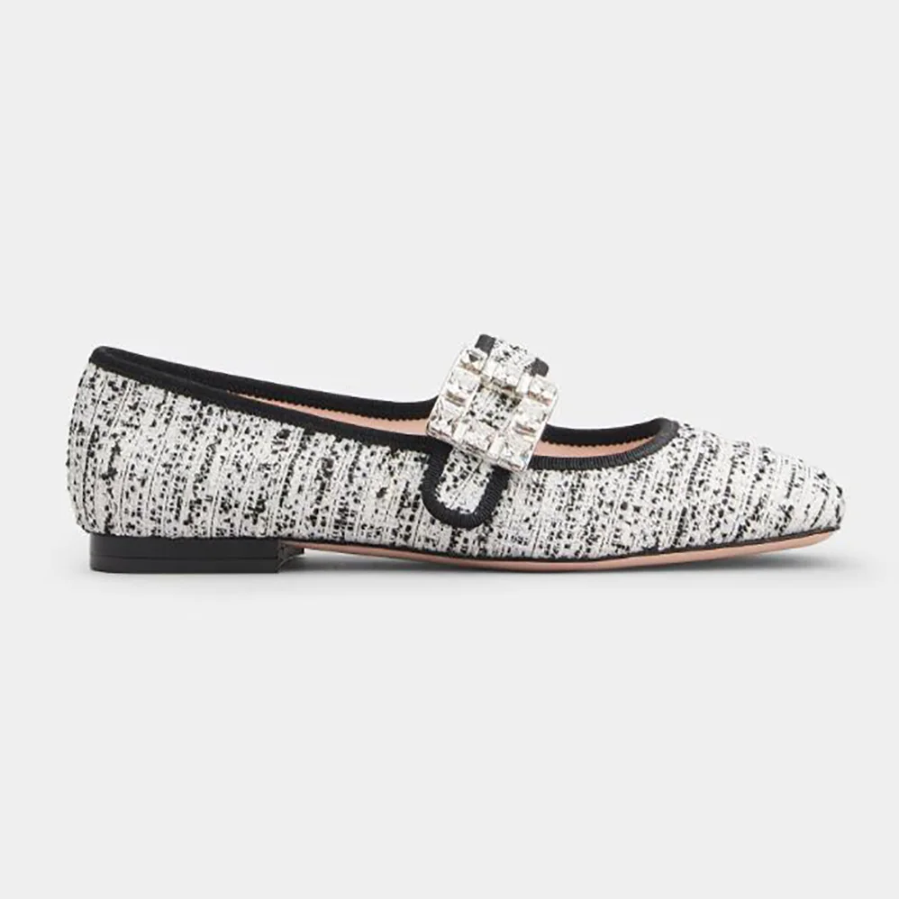 Roger Vivier Tres Vivier Strass Buckle Babies Ballerinas in Fabrics for Women Roger Vivier Tres Vivier Strass Buckle Babies Ballerinas in Fabrics for Women