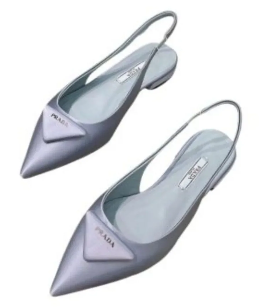 Prada Brushed Slingback Pumps Light Blue / Prada Brushed Slingback Pumps Light Blue /