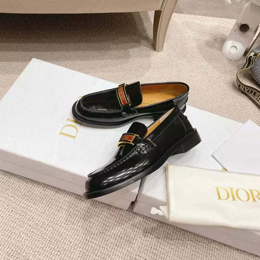 Dior Code Loafer Black Brushed Calfskin for Women
