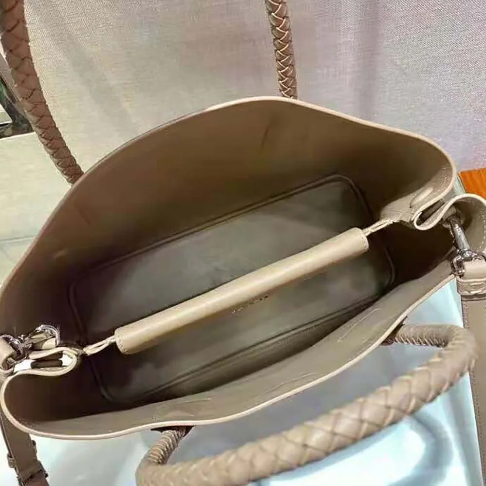 Prada Prada Double Medium Leather Handbag for Women in Sandy Prada Prada Double Medium Leather Handbag for Women in Sandy
