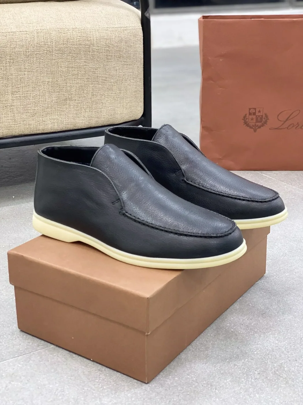 Loro Piana Open Walk Ankle Boots Black Loro Piana Open Walk Ankle Boots Black