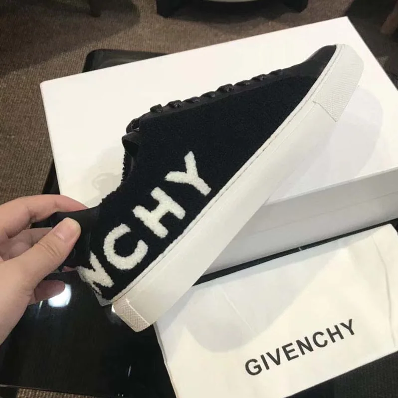 Givenchy Shoes Givenchy Sneakers in Leather and Terrycloth for Men in Black