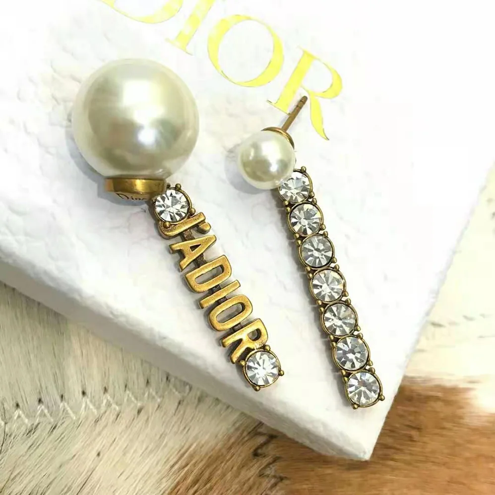 Dior Tribales Earrings Antique Gold for Women in Finish Metal Dior Tribales Earrings Antique Gold for Women in Finish Metal