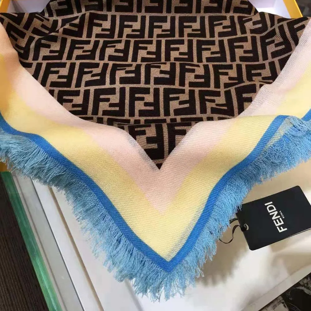 Fendi Foulard FF Multicolor Silk Foulard for Women Fendi Foulard FF Multicolor Silk Foulard for Women