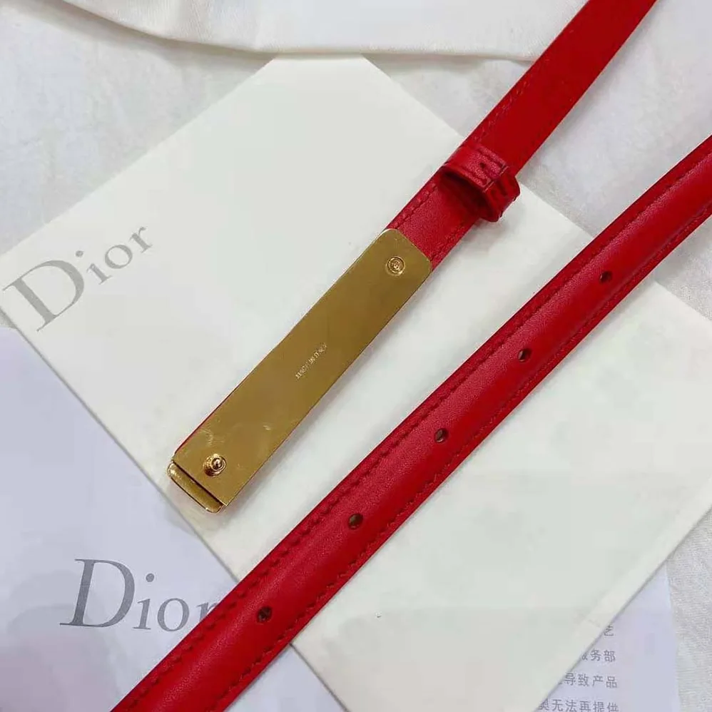 Dior Dior-id Belt Raspberry Smooth Calfskin 15 MM for Women Dior Dior-id Belt Raspberry Smooth Calfskin 15 MM for Women