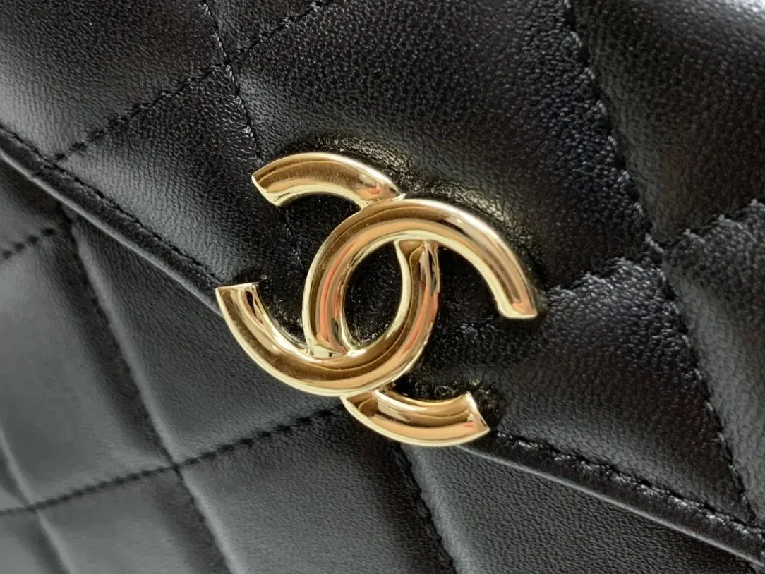 Chanel CO-CO Small Box Bag in Gold Hardware Black