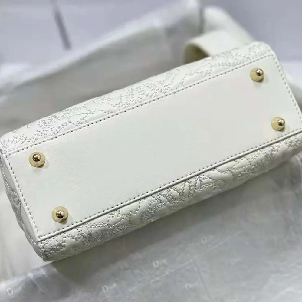 Dior Small Lady Dior my Abcdior Bag Latte Quilted-Effect Lambskin with Ornamental Motif for Women Dior Small Lady Dior my Abcdior Bag Latte Quilted-Effect Lambskin with Ornamental Motif for Women