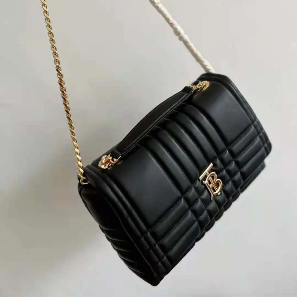 Burberry Small Quilted Lambskin Lola Satchel for Women in Black