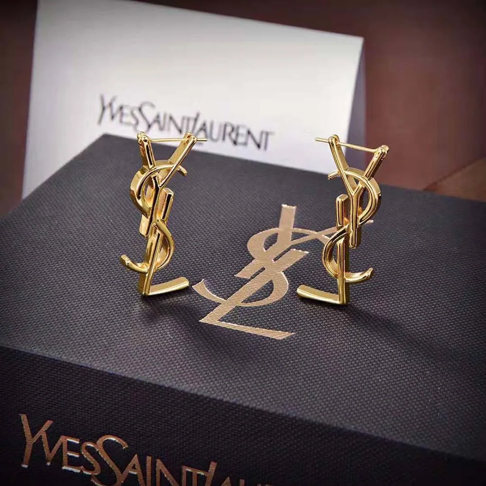 Saint Laurent YSL Cassandre Single Earring in Metal for Women Saint Laurent YSL Cassandre Single Earring in Metal for Women