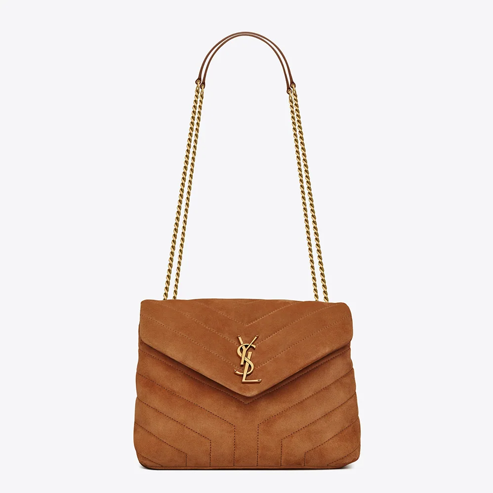 Saint Laurent YSL Loulou Small Bag in Y for Women in Quilted Suede