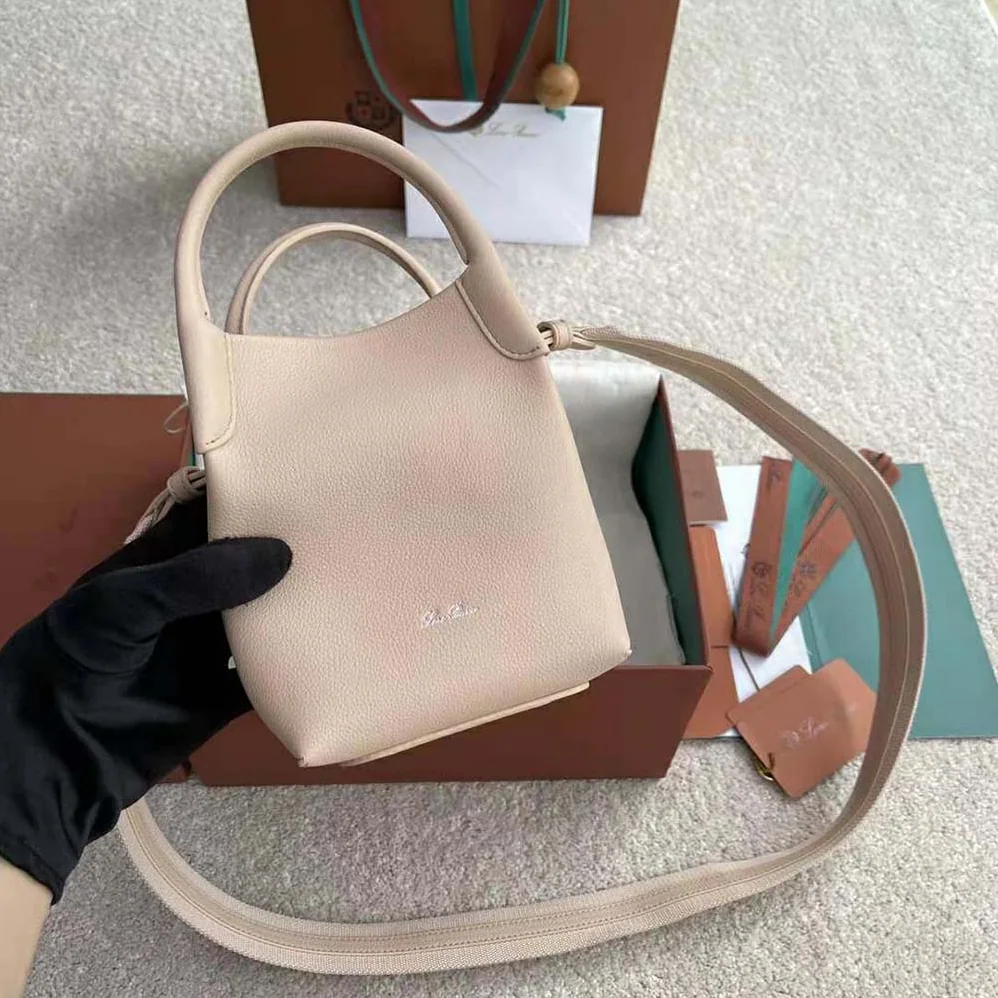 Loro Piana Micro Bale Bag in Calfskin Leather for Women in Pink Loro Piana Micro Bale Bag in Calfskin Leather for Women in Pink