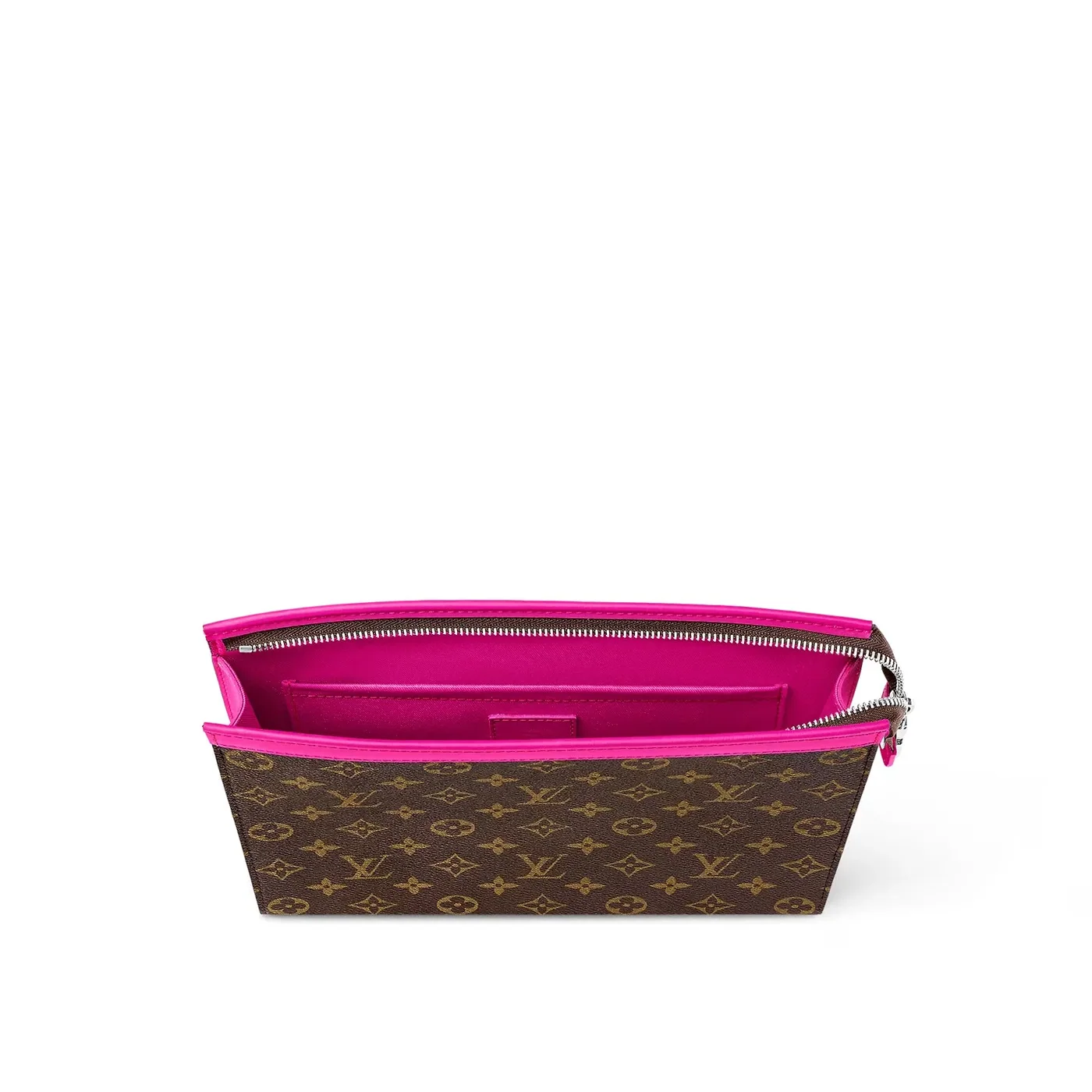 Louis Vuitton Pochette Voyage MM Pouch in Pink Silver Hardware Louis Vuitton Pochette Voyage MM Pouch in Pink Silver Hardware