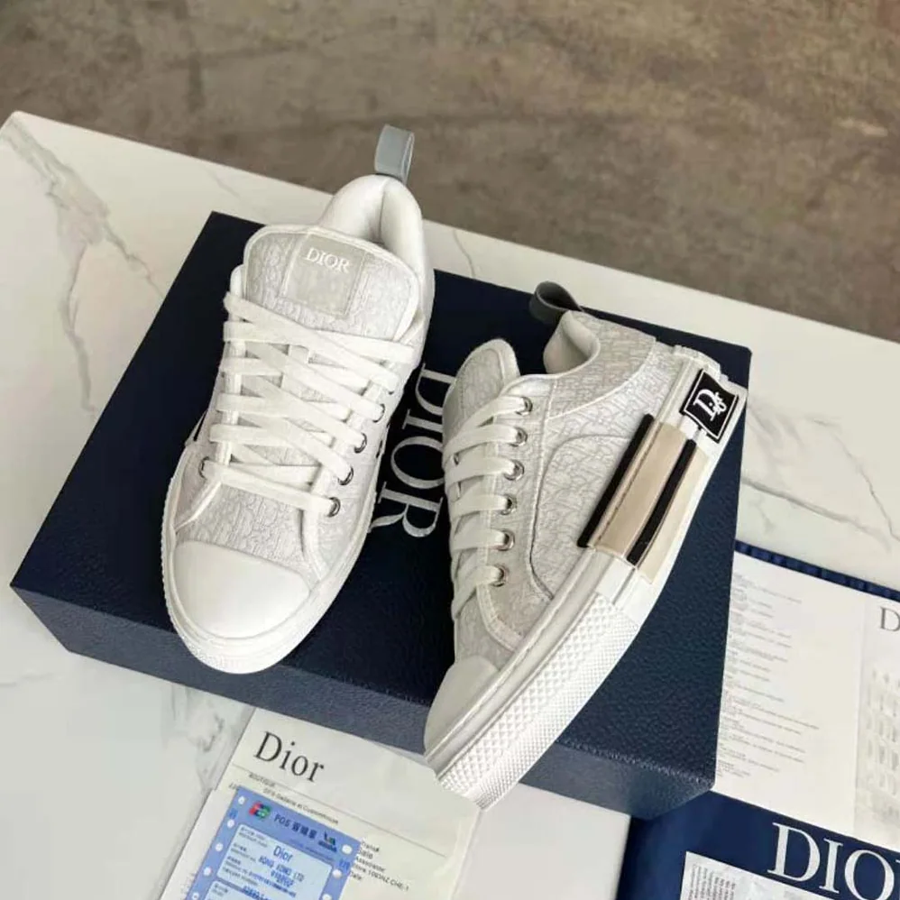 Dior B23 Skater Sneaker Cream Dior Oblique Jacquard for Men