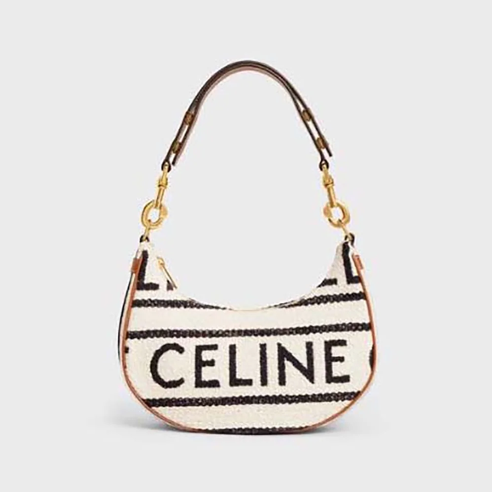 Celine Medium Ava Strap Bag in Textile with Celine All for Women in Over and Calfskin