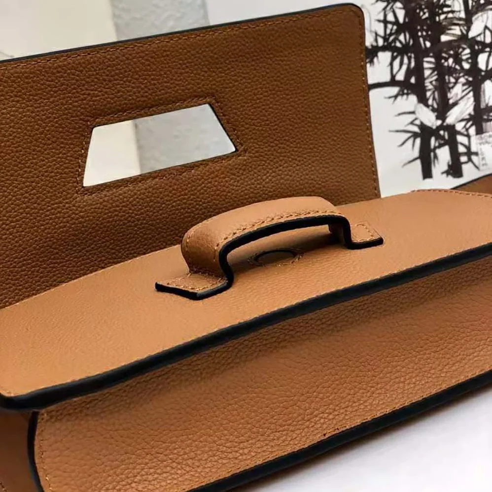 Loewe Mini Barcelona Soft Bag in Soft Grained Calfskin for Women in Brown