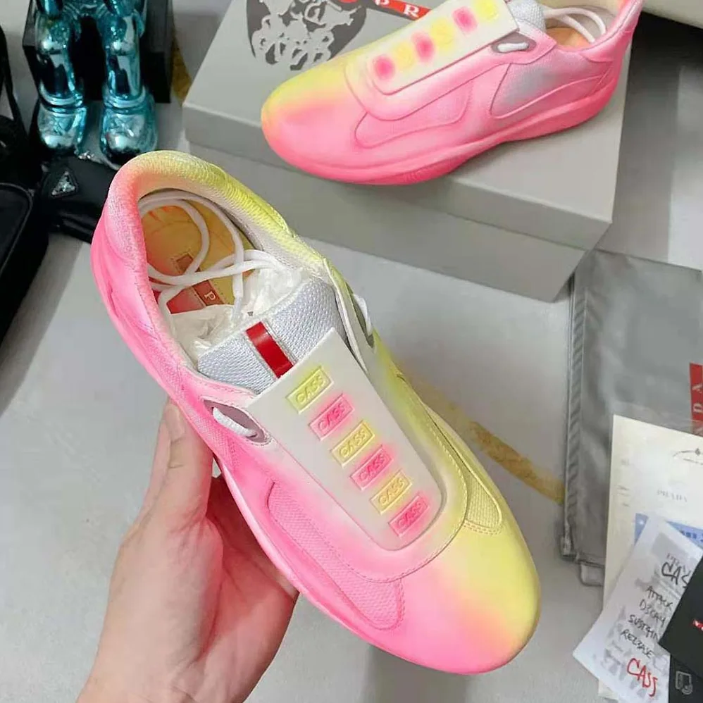 Prada Cass x Prada Americas Cup Rel3ase Sneakers for Unisex in Yellow