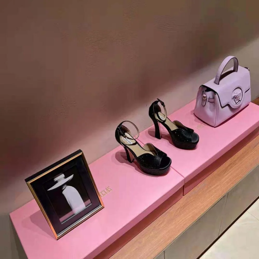 Miu Miu Satin Platform Sandals with Crystals for Women in Black