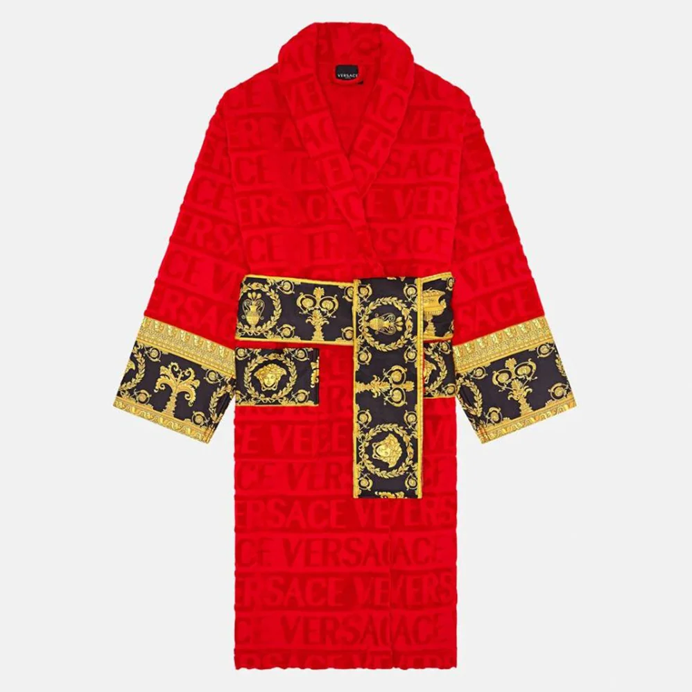Versace I Baroque Bathrobe for Women in Red Versace I Baroque Bathrobe for Women in Red