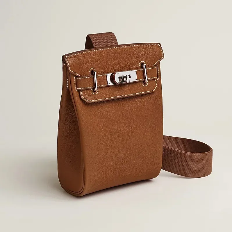 Hermes Hac A Dos PM Backpack in Fauve Silver Hardware